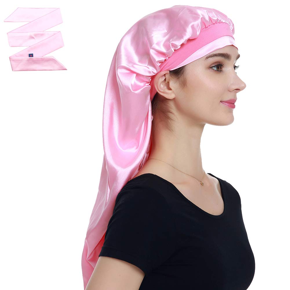 Extra Large Satin Lined Bonnet | Silk Sleep Cap for Curly Hair