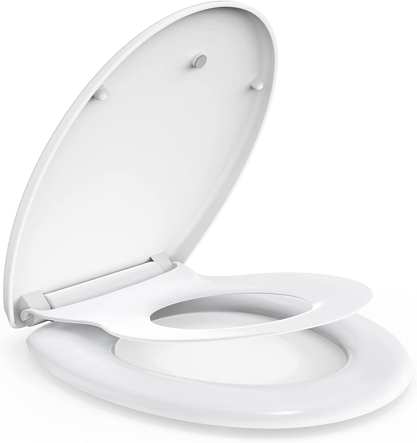 MUJIUSHI 2-in-1 Family Toilet Seat | Slow Close O-Shape Potty Training