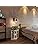 LULING Vintage Glass Wall Sconce – 2-Pack Industrial Black Metal Lights