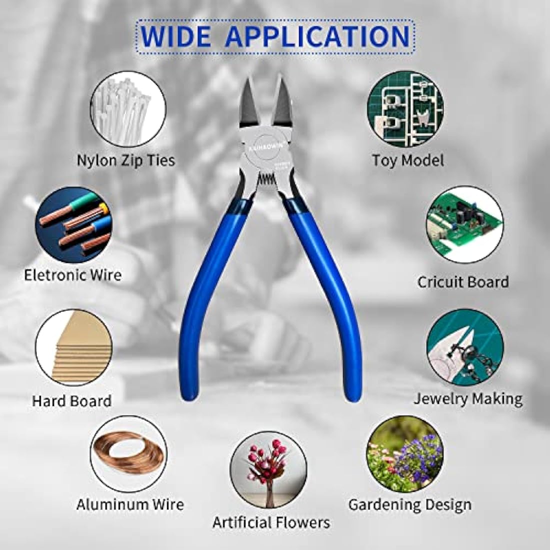 Jolof Store 6-Inch Flush Wire Cutters – 10 Pack High-Carbon Steel Snips