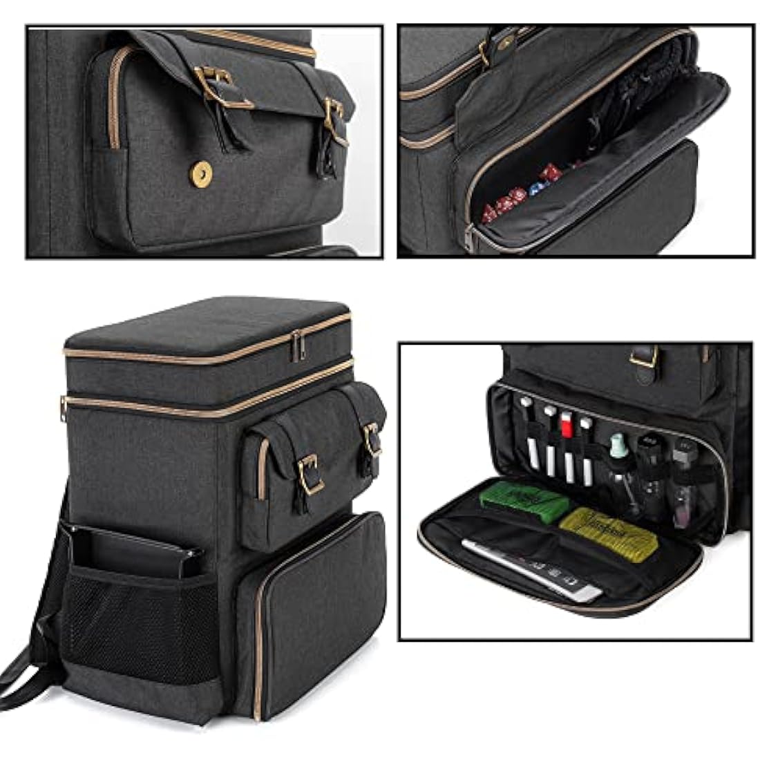 Trunab RPG Adventurer's Backpack | DnD Bag with Miniature Foam Layer