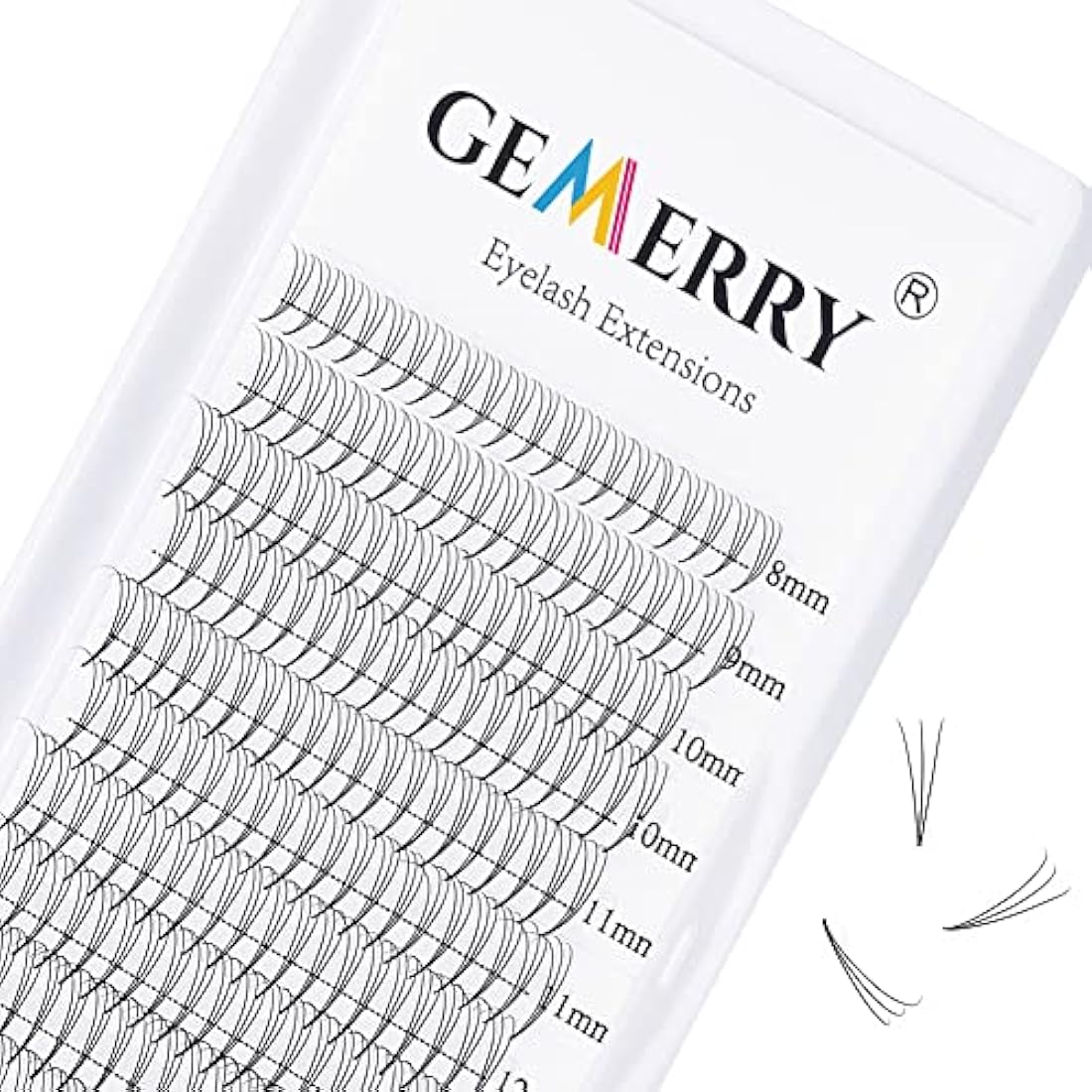 Gemerry 3D Premade Fan Eyelash Extensions | D Curl 0.07mm Russian Volume