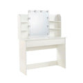 MMT White Dressing Table with LED Mirror and Drawers – Modern Makeup Desk