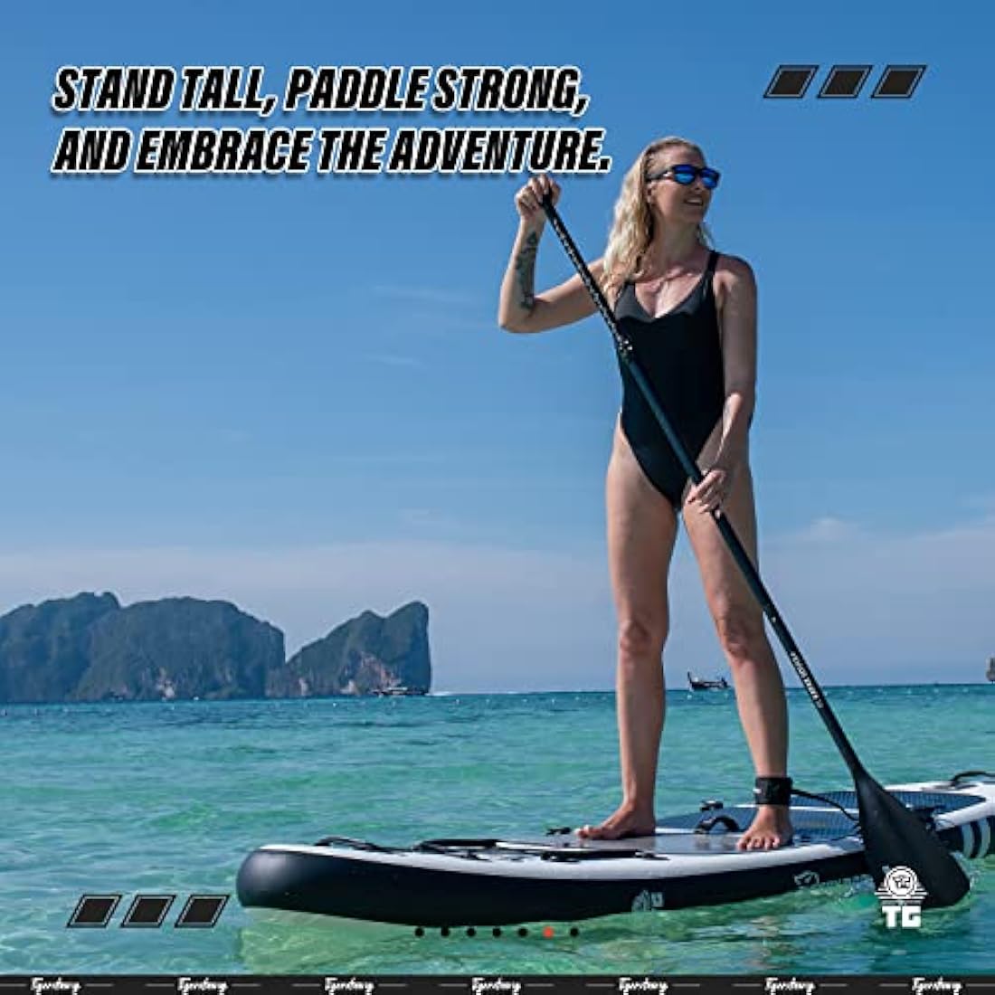 TIGERXBANG Inflatable Stand Up Paddle Board – 10' x 31" x 6" SUP Kit