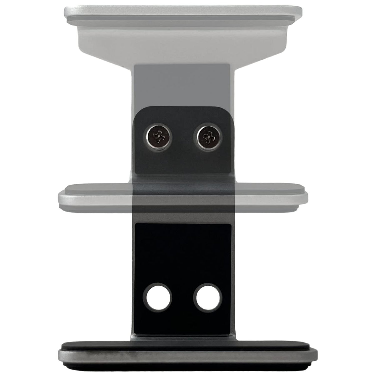 JEMACHE Under Desk Laptop Extra Mount, Metal Extra Holder Accessories for Triple or 4 Laptop Version Silver - image 2