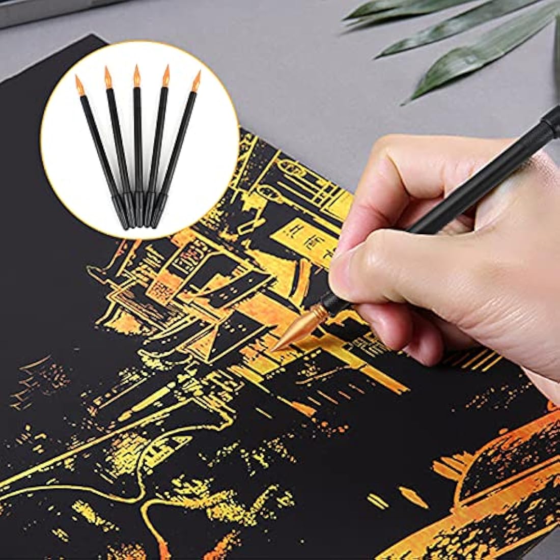 Jolof Store 19-Piece Scratch Art Tool Kit with Stylus and Storage Bag