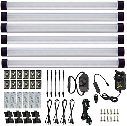 LED Under Cabinet Kitchen Lights – Dimmable Warm White 6 Pack