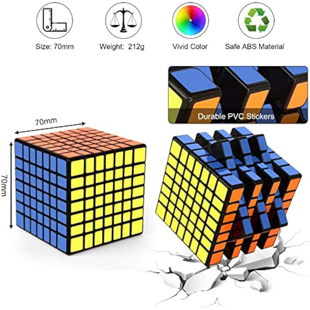 Roxenda 7x7 Speed Cube – Smooth Professional Puzzle for All Ages