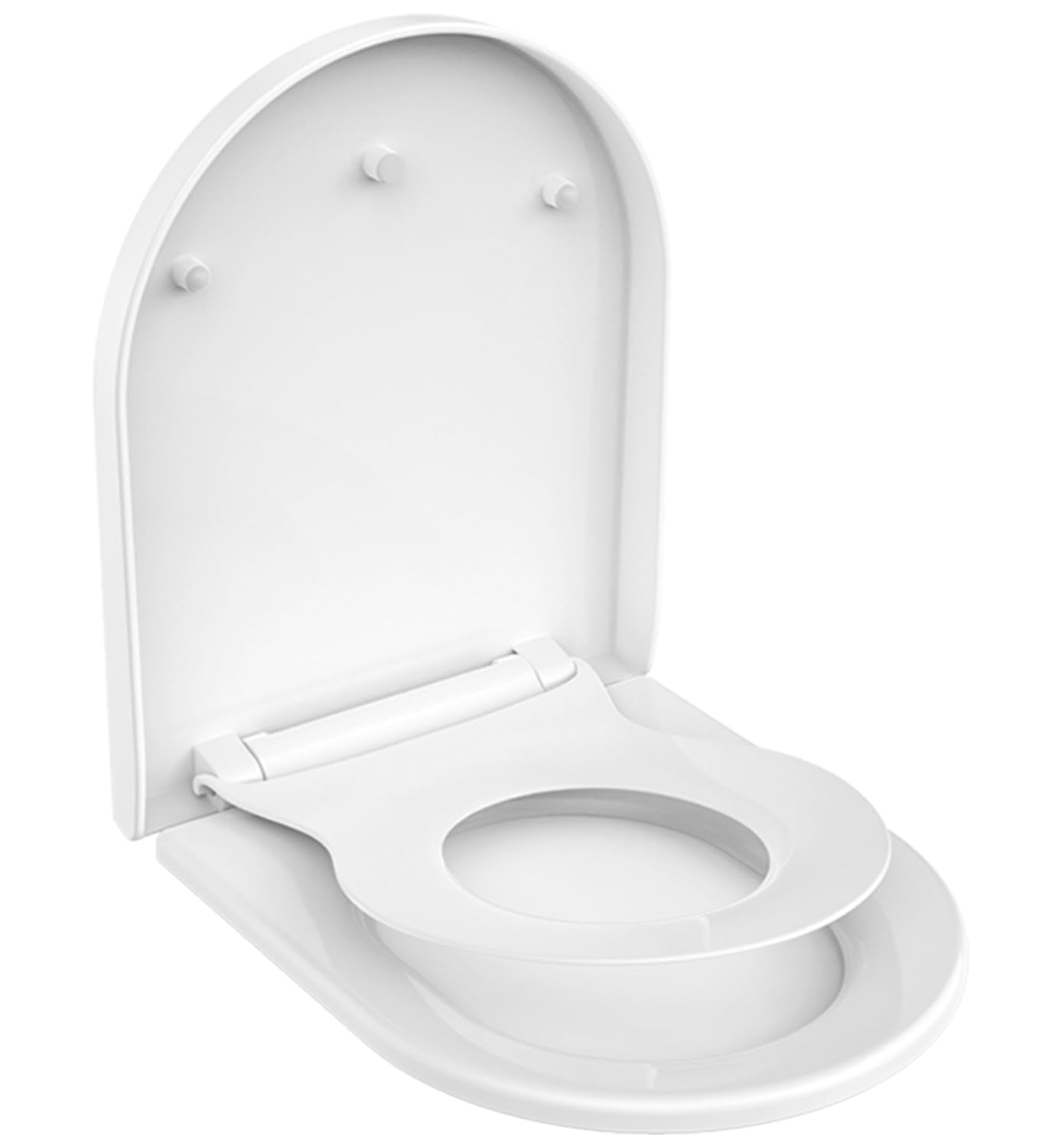 MUJIUSHI Family Toilet Seat | 2-in-1 Potty Training Soft Close White
