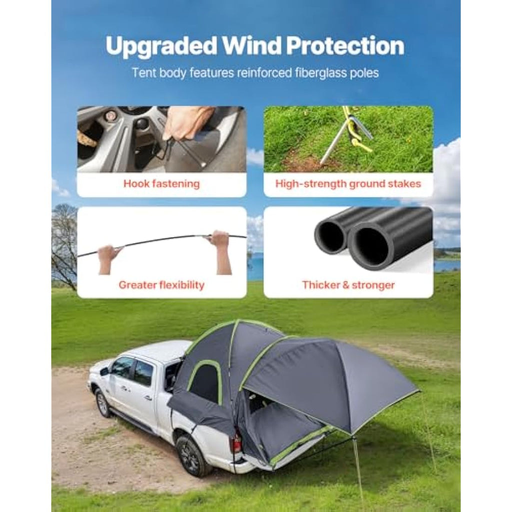 VEVOR Truck Bed Tent | Waterproof PU2000 SUV Camping Tent with Awning