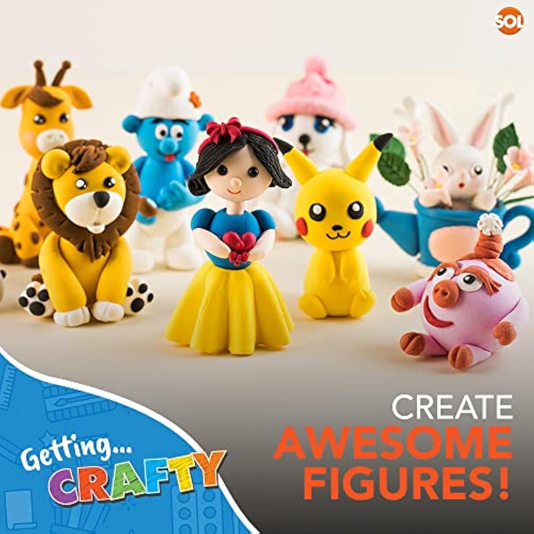 SOL Modelling Clay 3pk – 16 Assorted Colours Soft Clay Kit for Kids