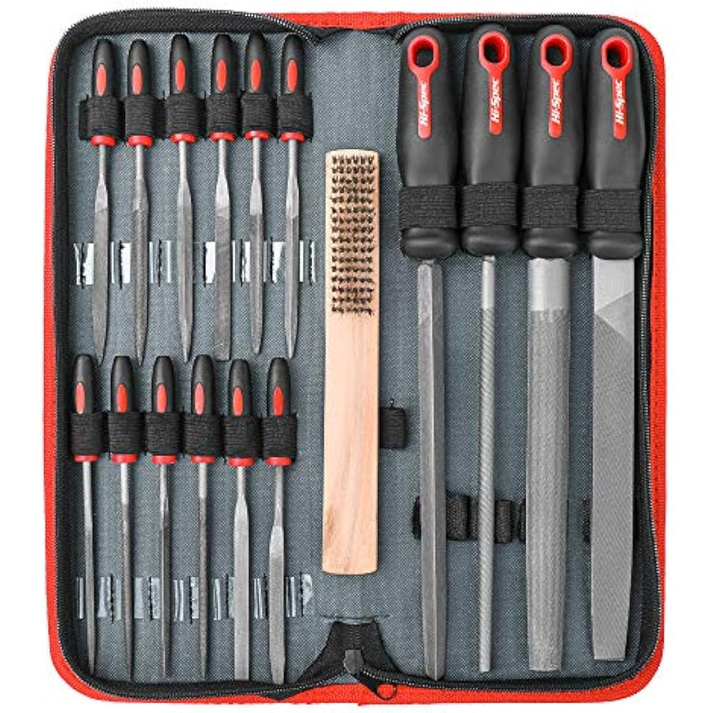 17 Pc Metal File Set – Steel Hand & Needle Files with Case