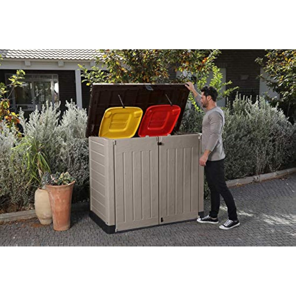 Keter Store-It-Out Pro Resin Garden Storage Shed | 1200L Beige & Brown