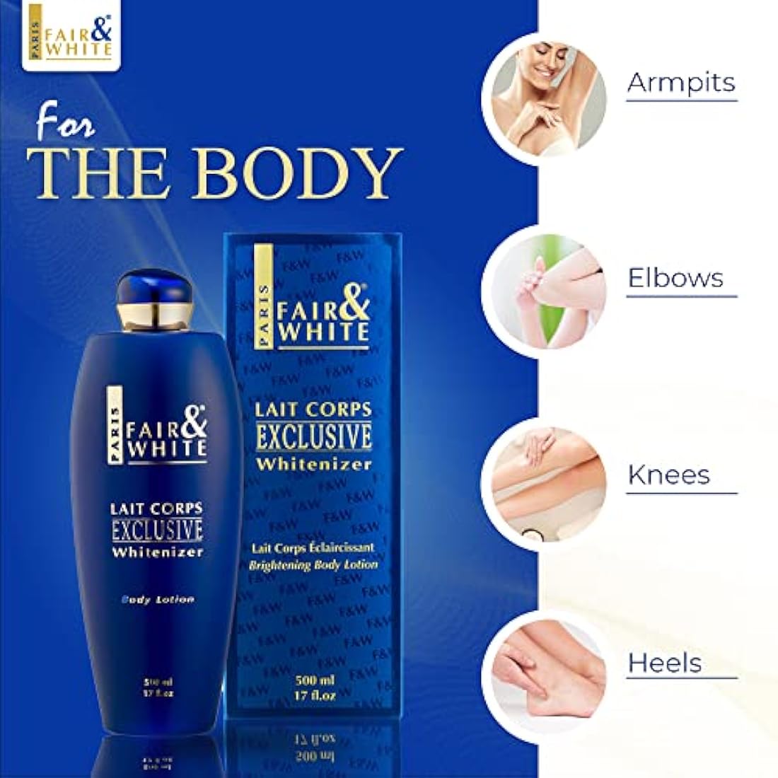 Fair & White Exclusive Brightening Body Lotion with Alpha Arbutin - 500ml