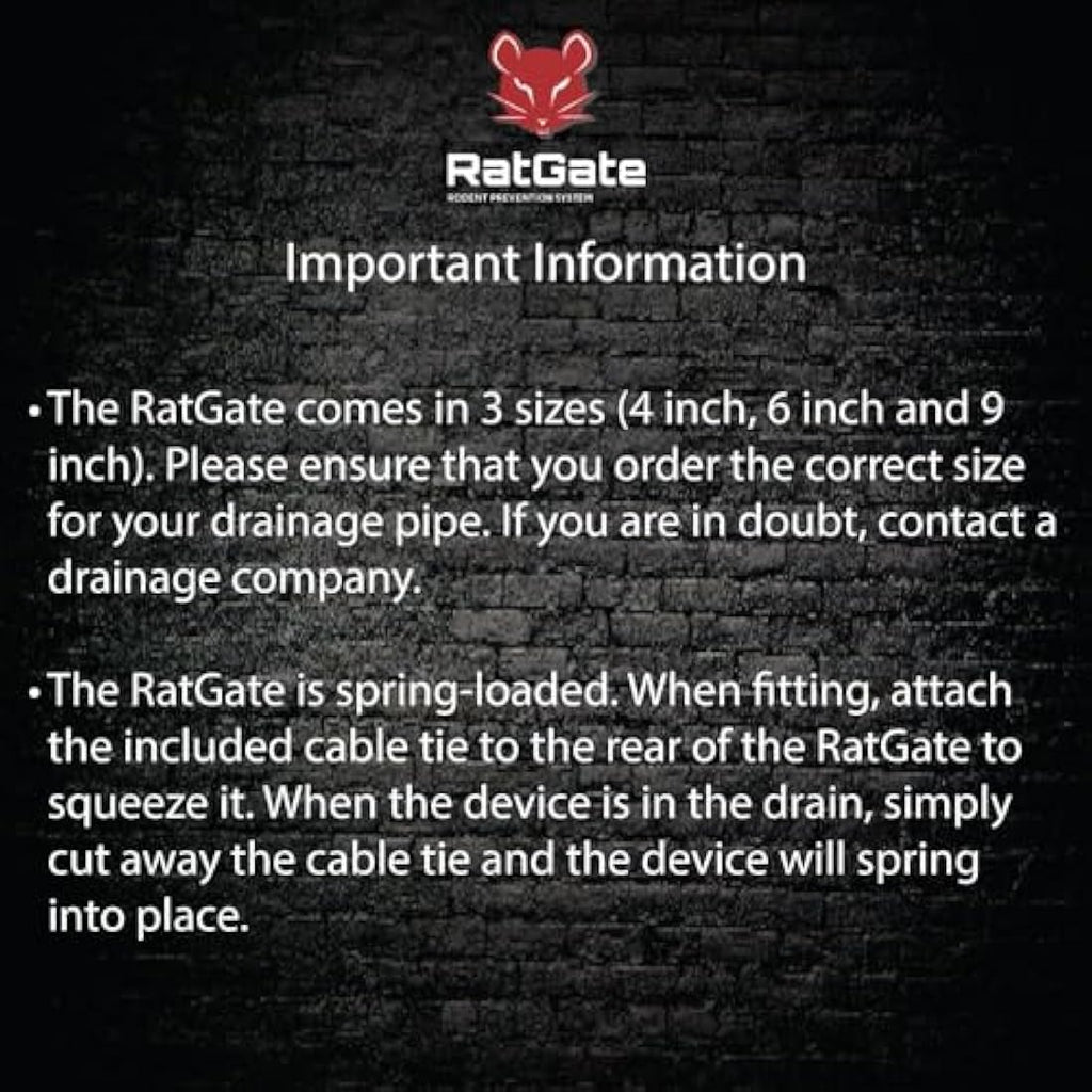 RatGate – 4" Stainless Steel Rat Flap for Drain Pipes