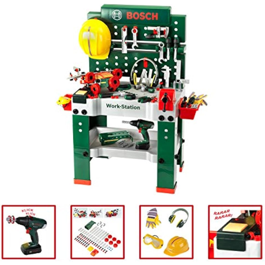Theo Klein Bosch Workbench No. 1 | 150-Piece Kids Toy Tool Set