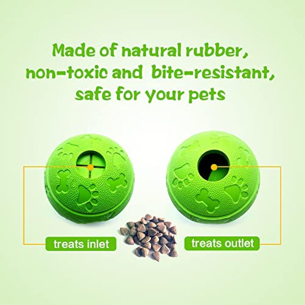 Interactive Dog Treat Toy Ball – Natural Rubber Chew Toy