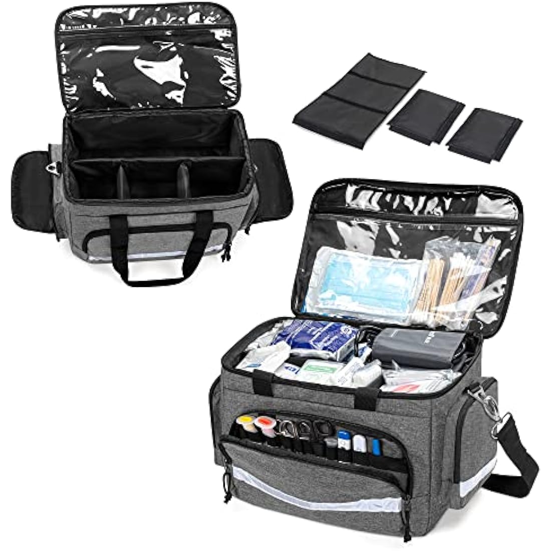 First Responder Bag – EMT Trauma Medical Organizer, Gray