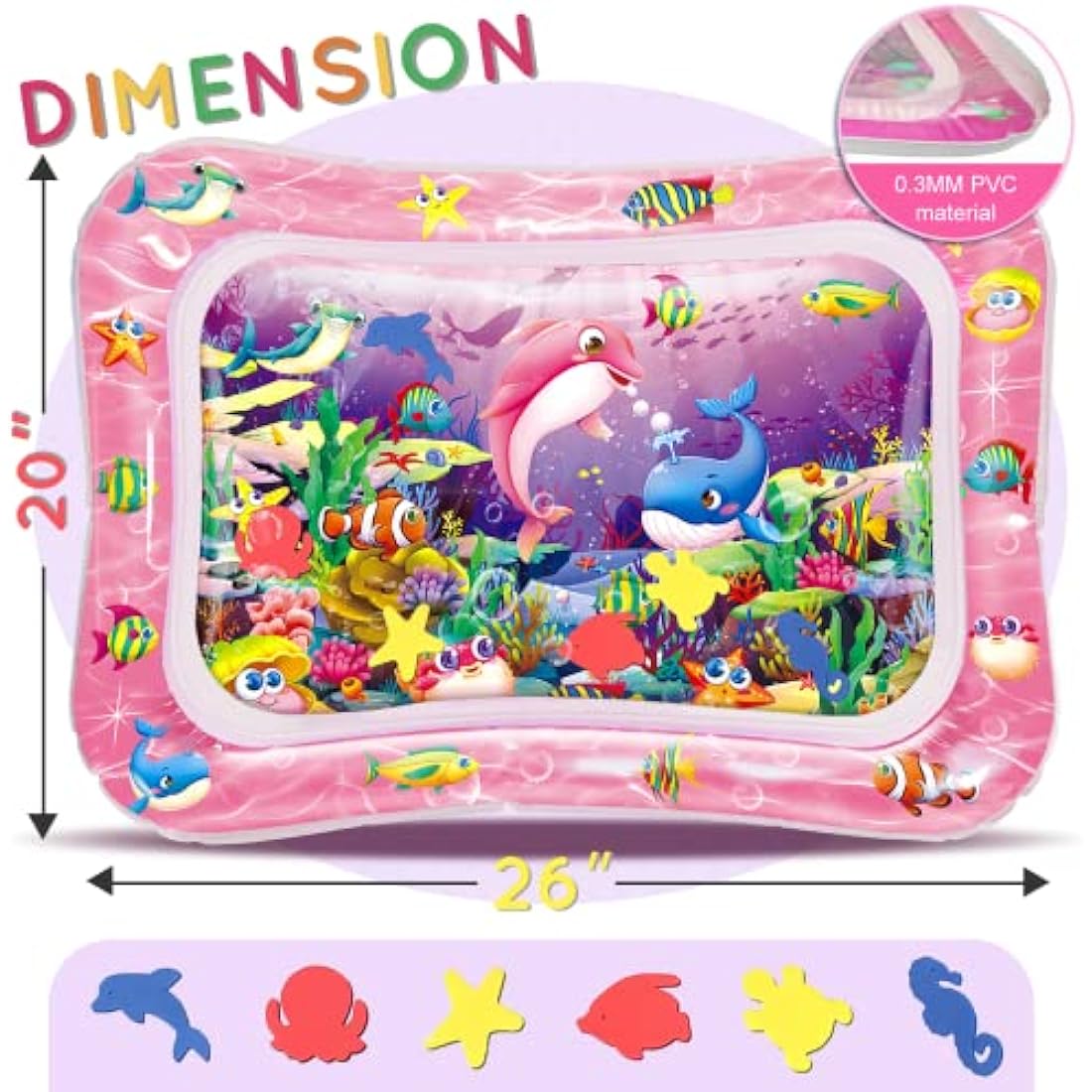 Infinno Tummy Time Baby Water Mat – Multicoloured Sensory Play Mat