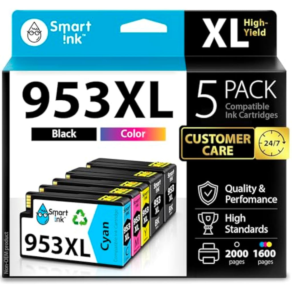 Smart Ink HP 953XL Compatible Ink Cartridges - 5 Pack for OfficeJet Pro