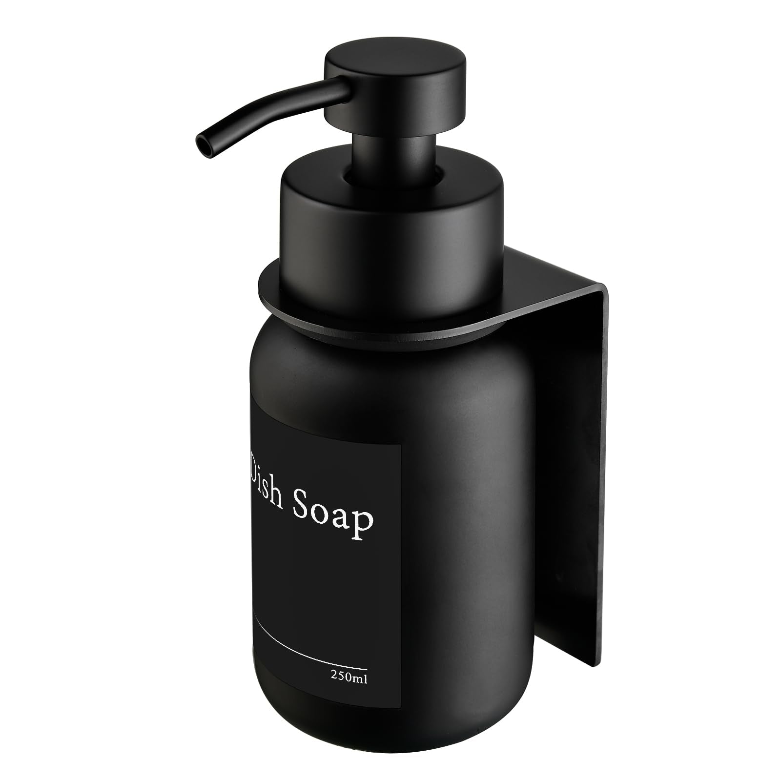 Jolof Store Glass Soap Dispenser – Wall Mounted Stainless Steel Pump | 250ml