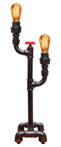Jolof Store Industrial Water Pipe Table Lamp – Vintage Cast Iron Desk Light