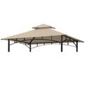 Ontheway Double Tiered BBQ Gazebo Replacement Canopy for L-GZ238PST-11