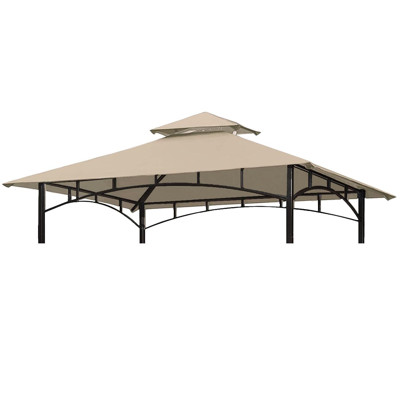 Ontheway Double Tiered BBQ Gazebo Replacement Canopy for L-GZ238PST-11