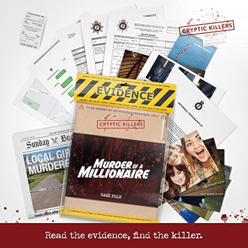 Cryptic Killers Murder of a Millionaire - Cold Case Mystery Detective Game