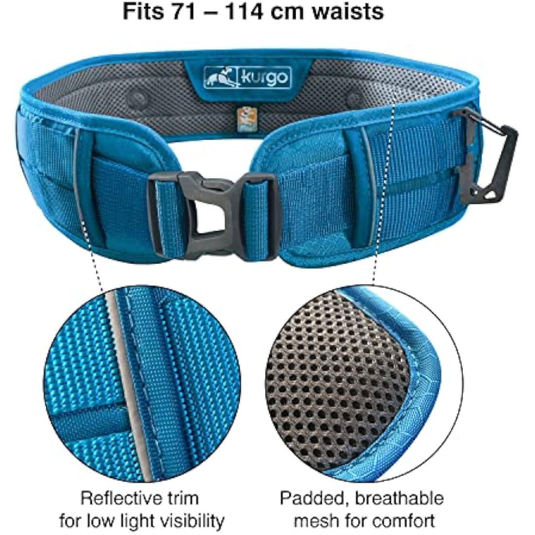 Kurgo RSG Hands-Free Dog Walking Belt – Adjustable MOLLE Utility Belt