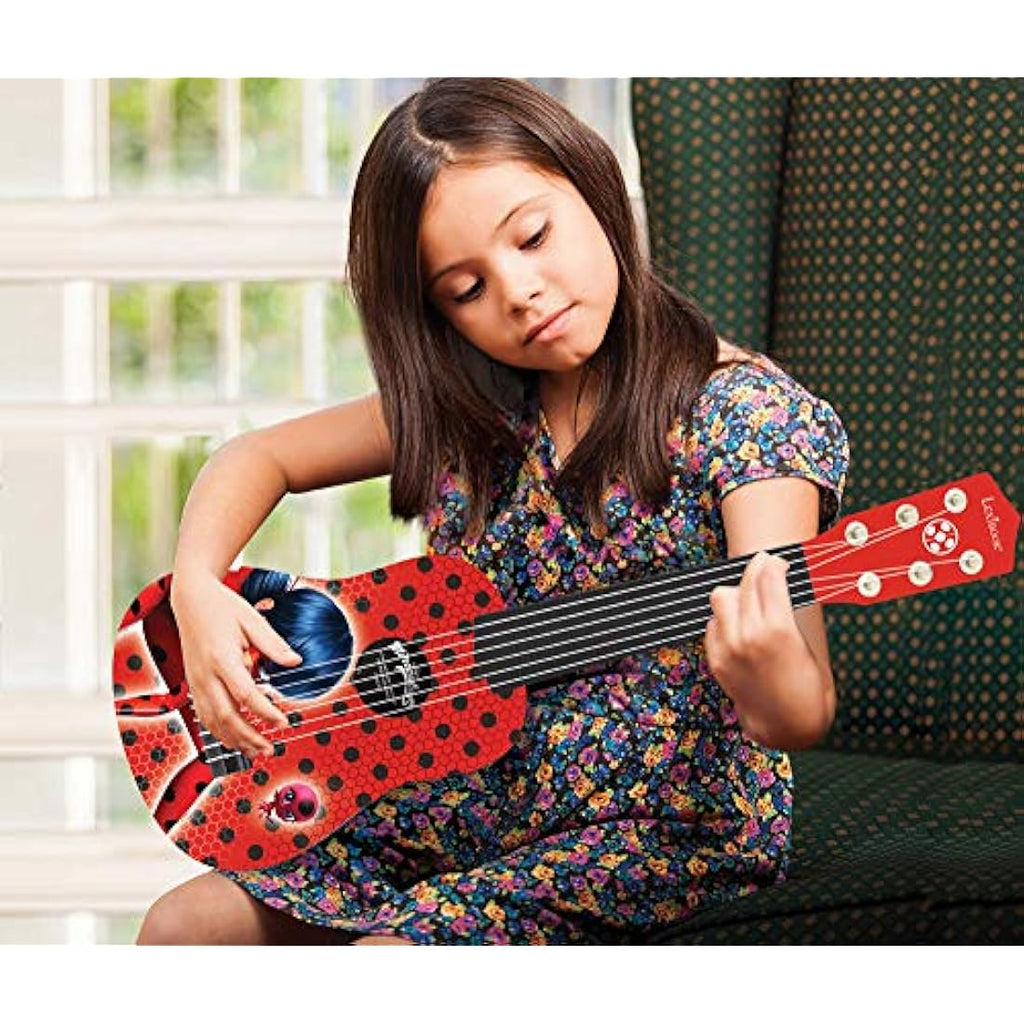 Lexibook Miraculous Ladybug Kids Guitar – 21" Acoustic Toy with 6 Strings