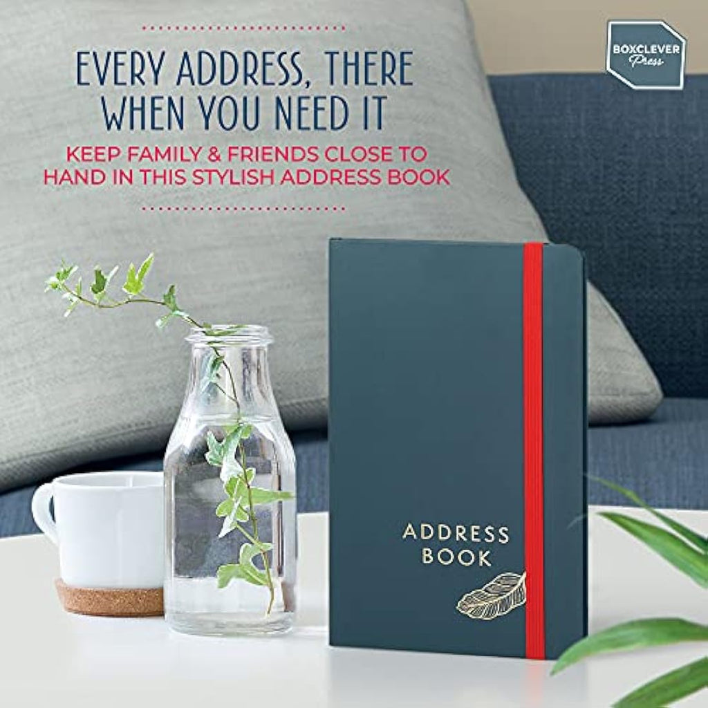 Boxclever Press Tabbed Address Book - Hardcover Contact Organizer, 432 Spaces