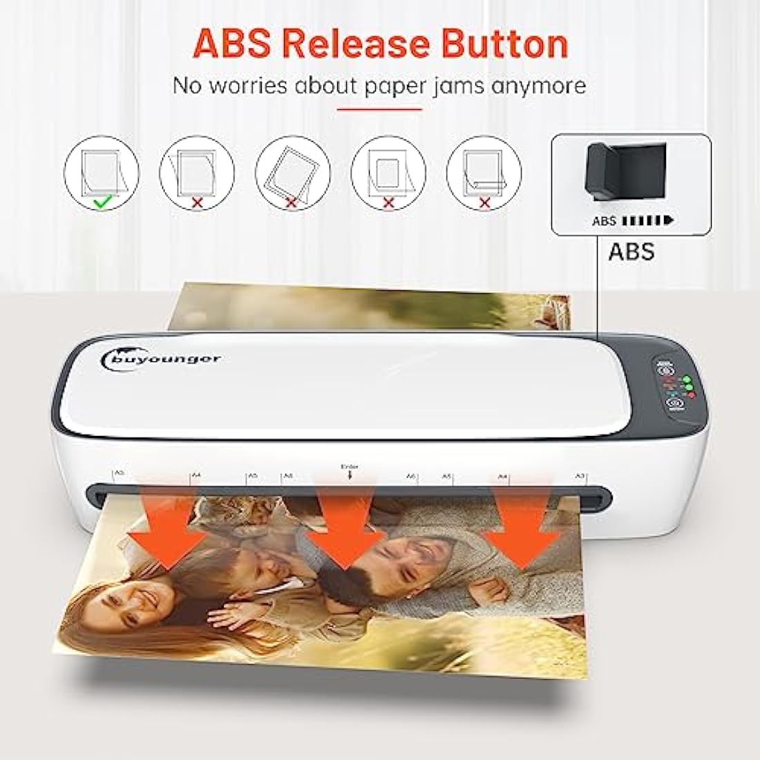 Buyounger A3 Laminator Machine | 60s Warm-up 13-Inch Thermal & Cold