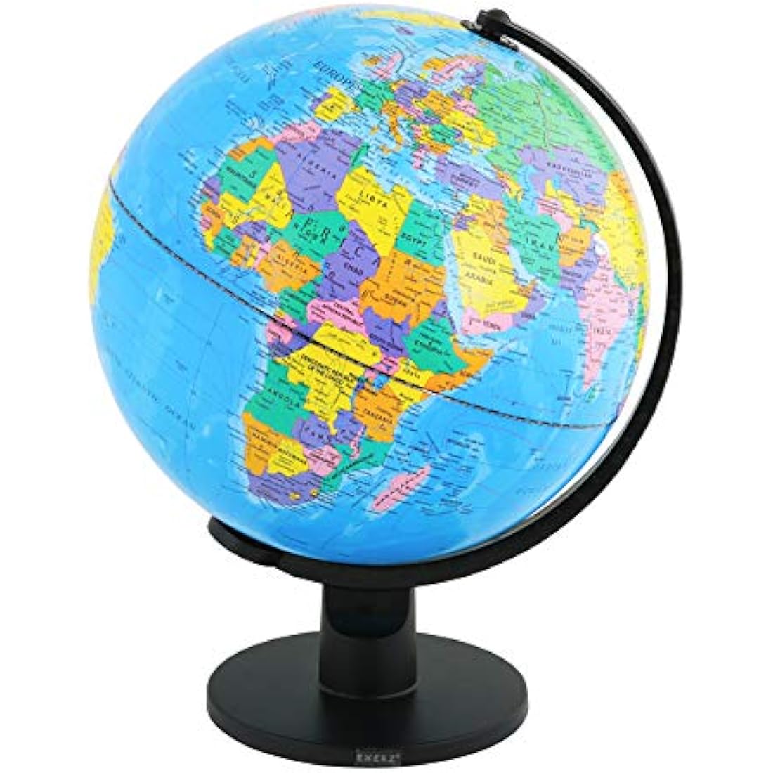 Exerz 30cm Educational World Globe | Rotating Political Map Desktop Tool