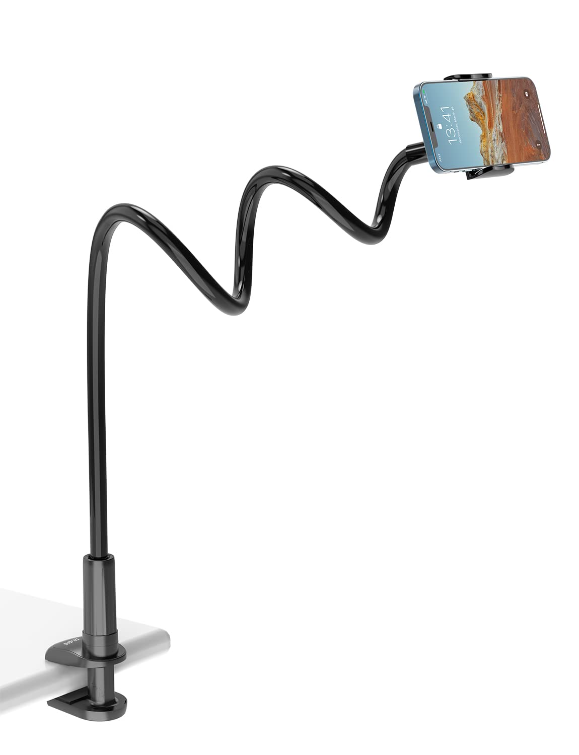 TRYONE Gooseneck Phone Holder – 35-inch Flexible Arm Bed & Desk Mount
