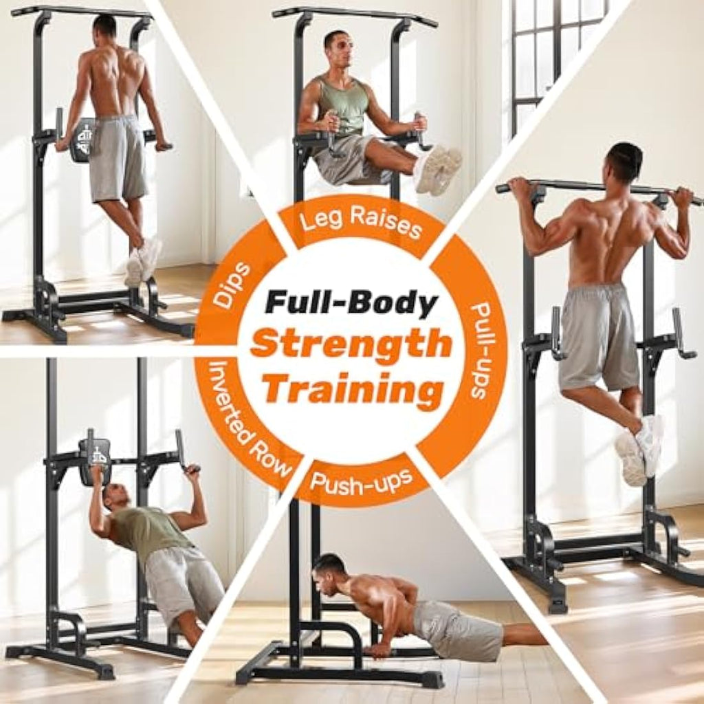 Sportsroyals Power Tower Dip Station – Multi-Function Pull Up Bar, 400lbs