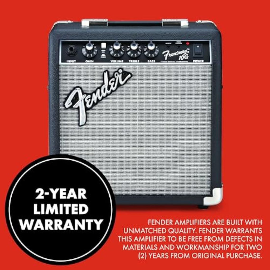 Fender Frontman 10G Electric Guitar Combo Practice Amp - 10W Black/Silver