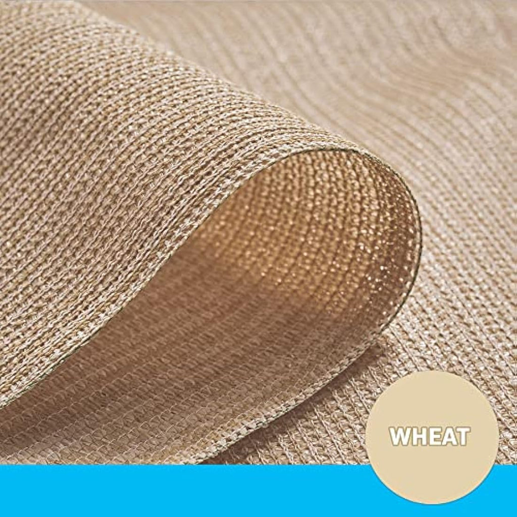 Coolaroo 90% UV Protection Shade Fabric – 12' x 50' Outdoor Privacy, Wheat