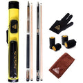 CUESOUL 58" Maple Pool Cue Stick Set with 2x2 Hard Case and Accessories