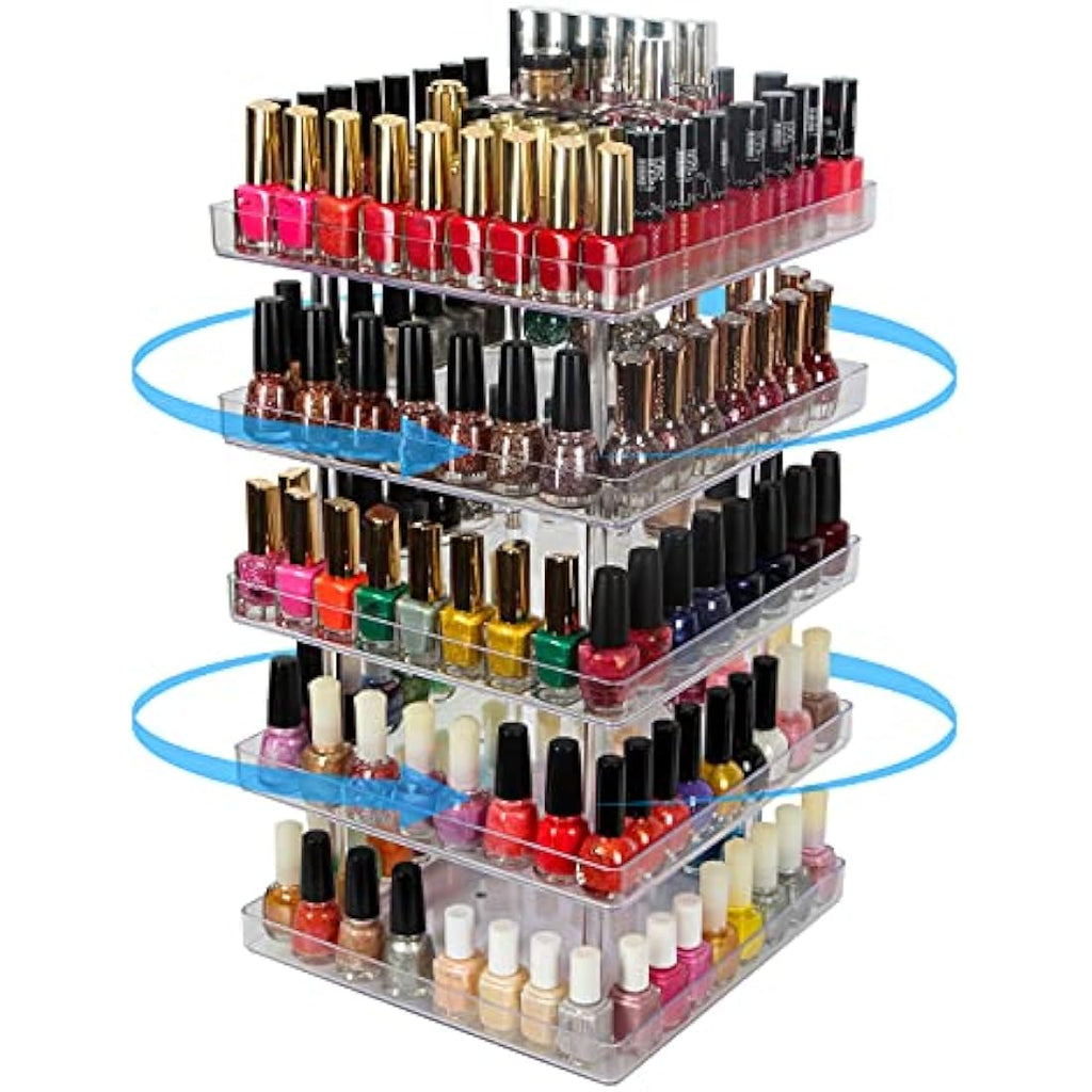 Jackcube Design 5 Tier Rotating Acrylic Nail Polish Display Rack