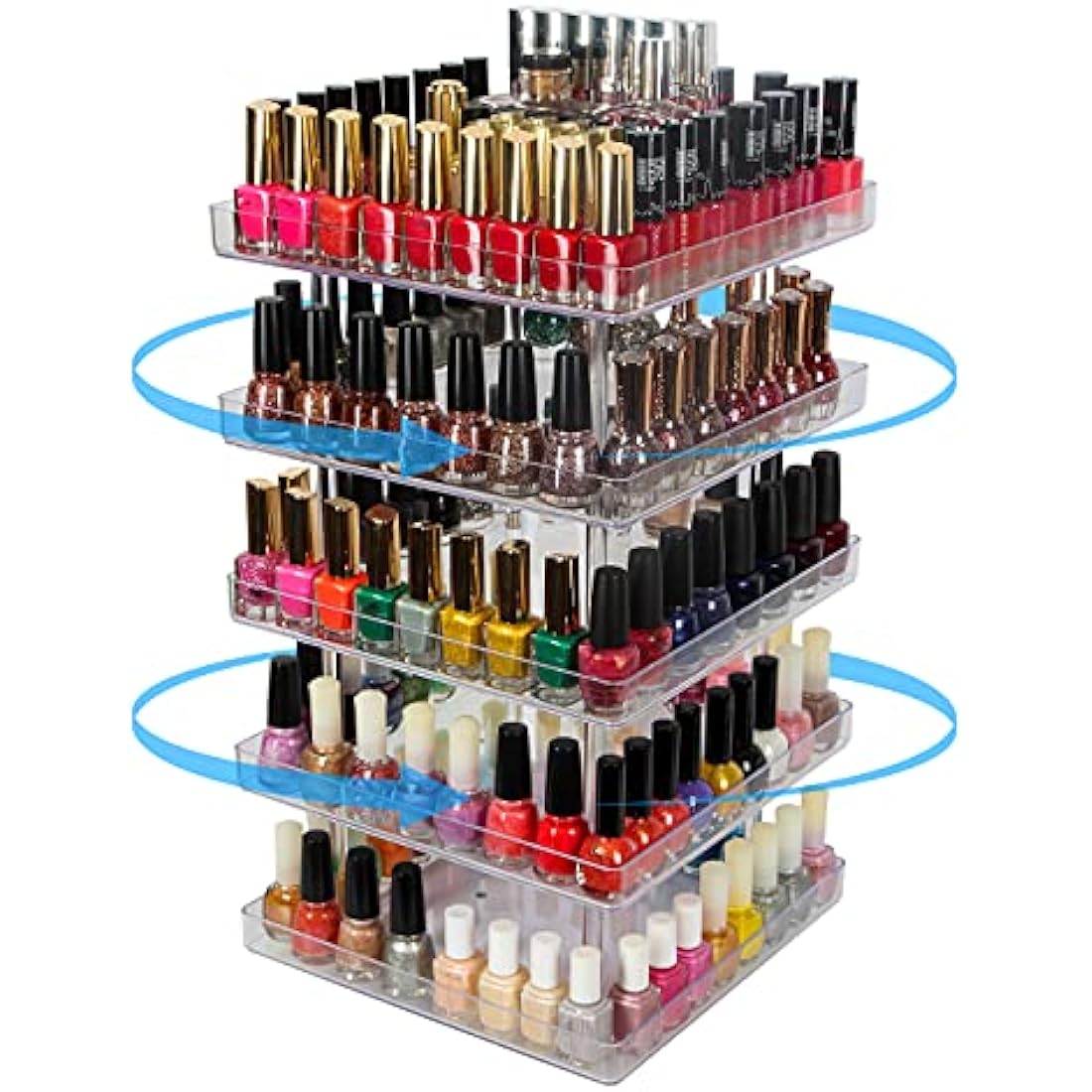 Jackcube Design 5 Tier Rotating Acrylic Nail Polish Display Rack