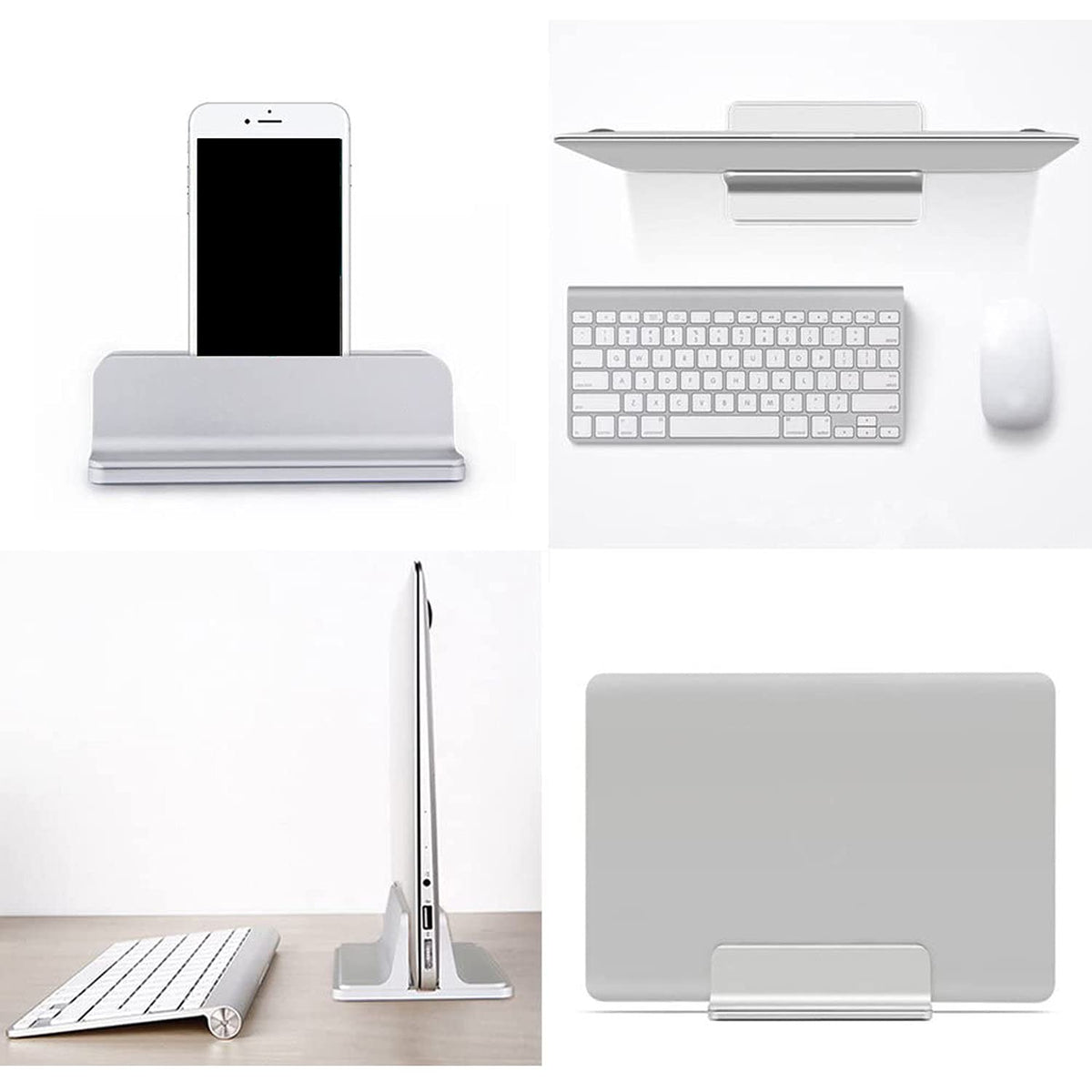 Oranlife Vertical Laptop Stand Holder, Silver - image 2