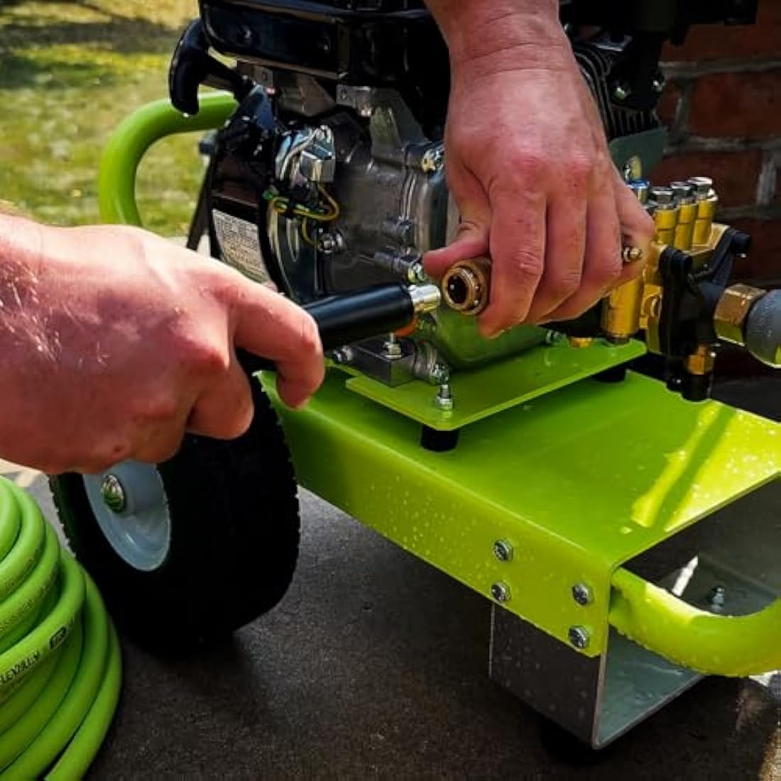 Flexzilla 4200 PSI Pressure Washer Hose | 50' Hybrid Polymer – Green
