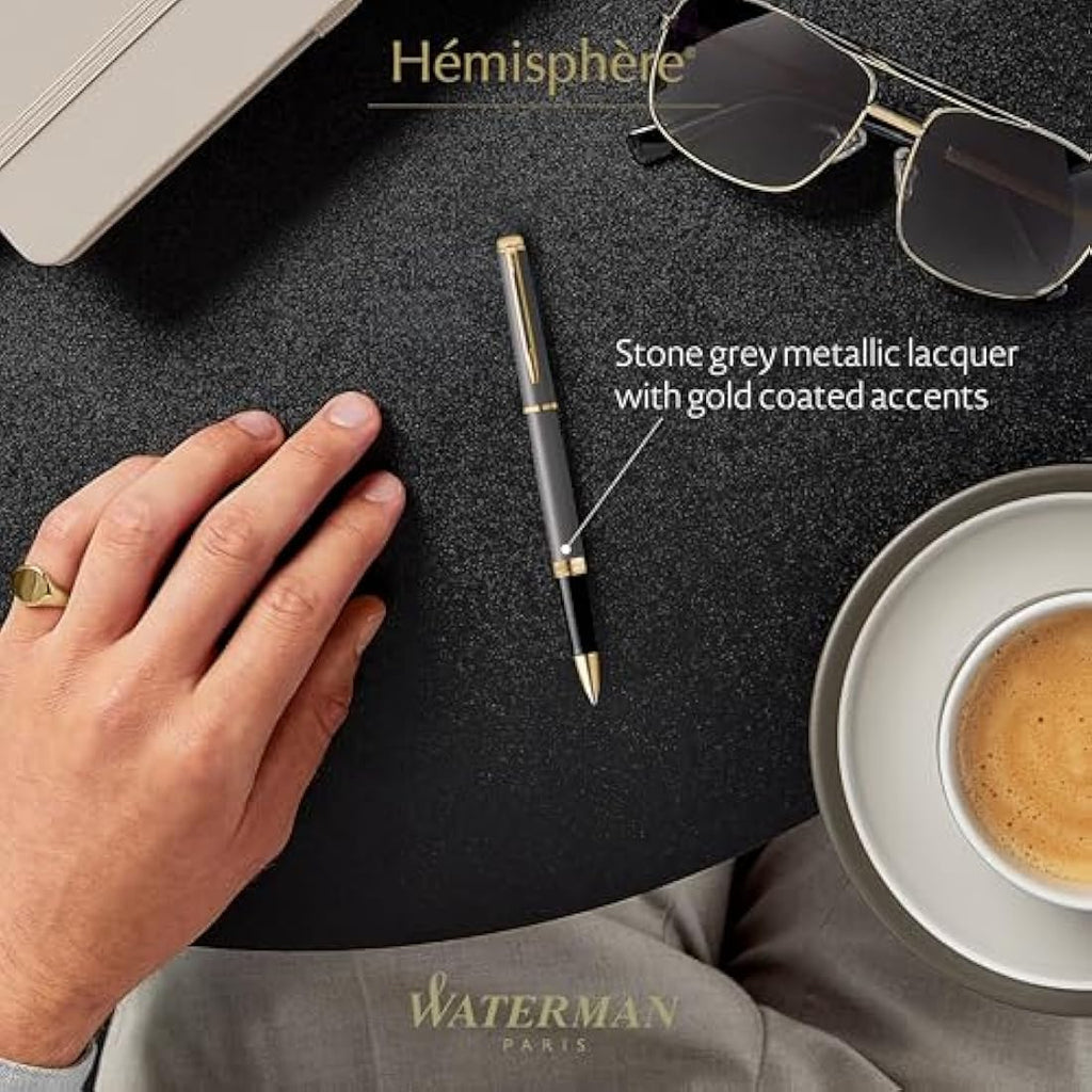 Waterman Hémisphère Rollerball Pen – Stone Grey Fine Point Luxury Pen