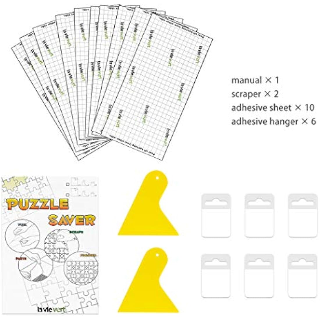 Lavievert Puzzle Saver Adhesive Sheets | Jigsaw Glue Alternative - 10 Pack