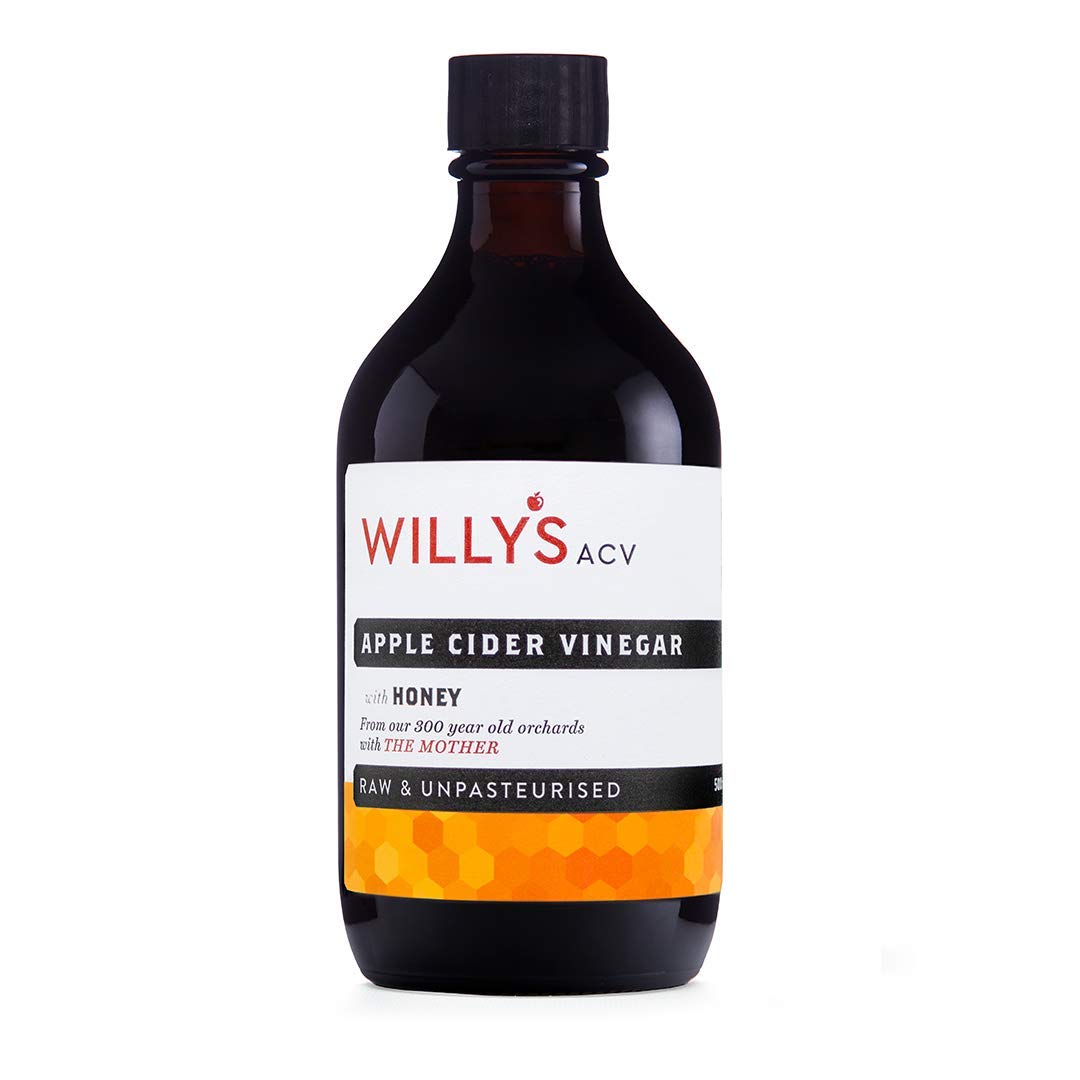 Willy's Organic Raw Apple Cider Vinegar with Honey & Mother – 500ml