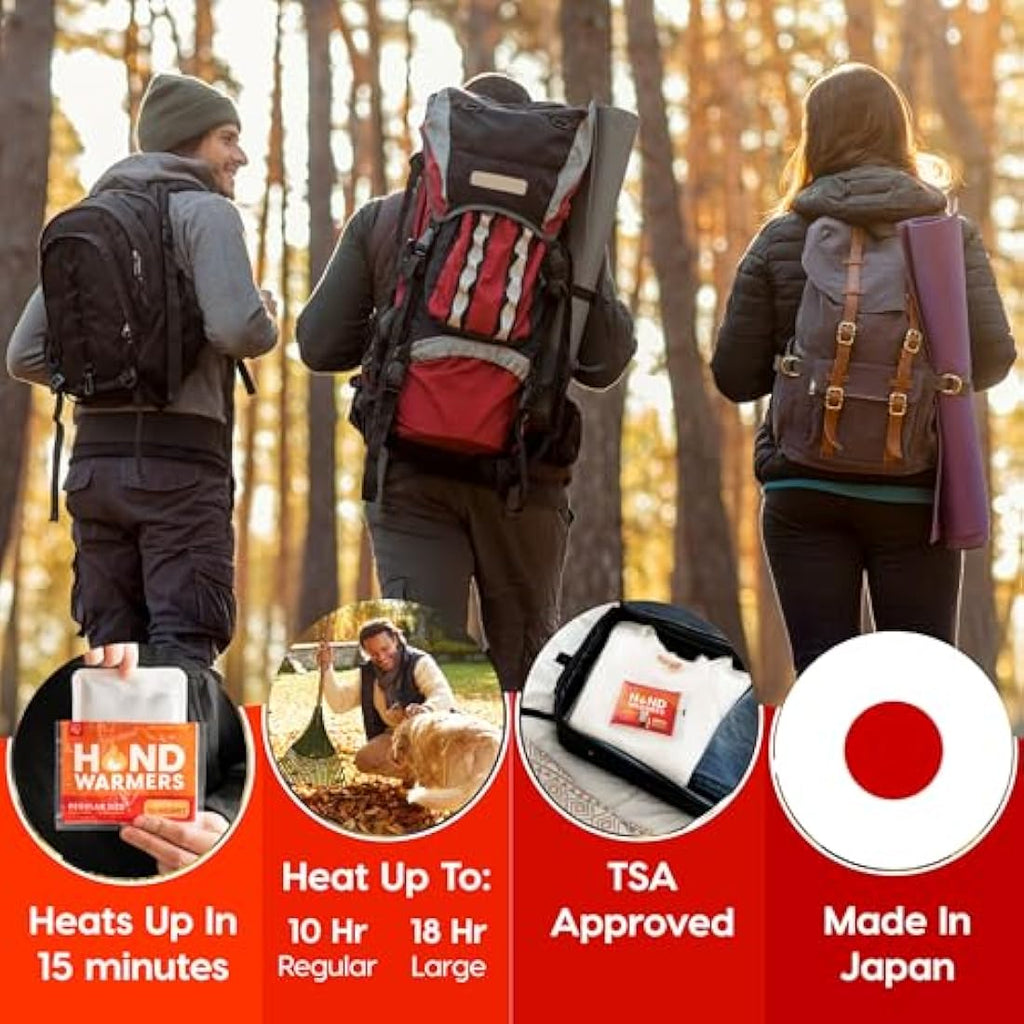 IRIS USA Large Hand Warmers – 18-Hour Long-Lasting Heat, 60 Count