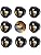 LED Outdoor Step Lights with Motion Sensor - 8 Pack Black