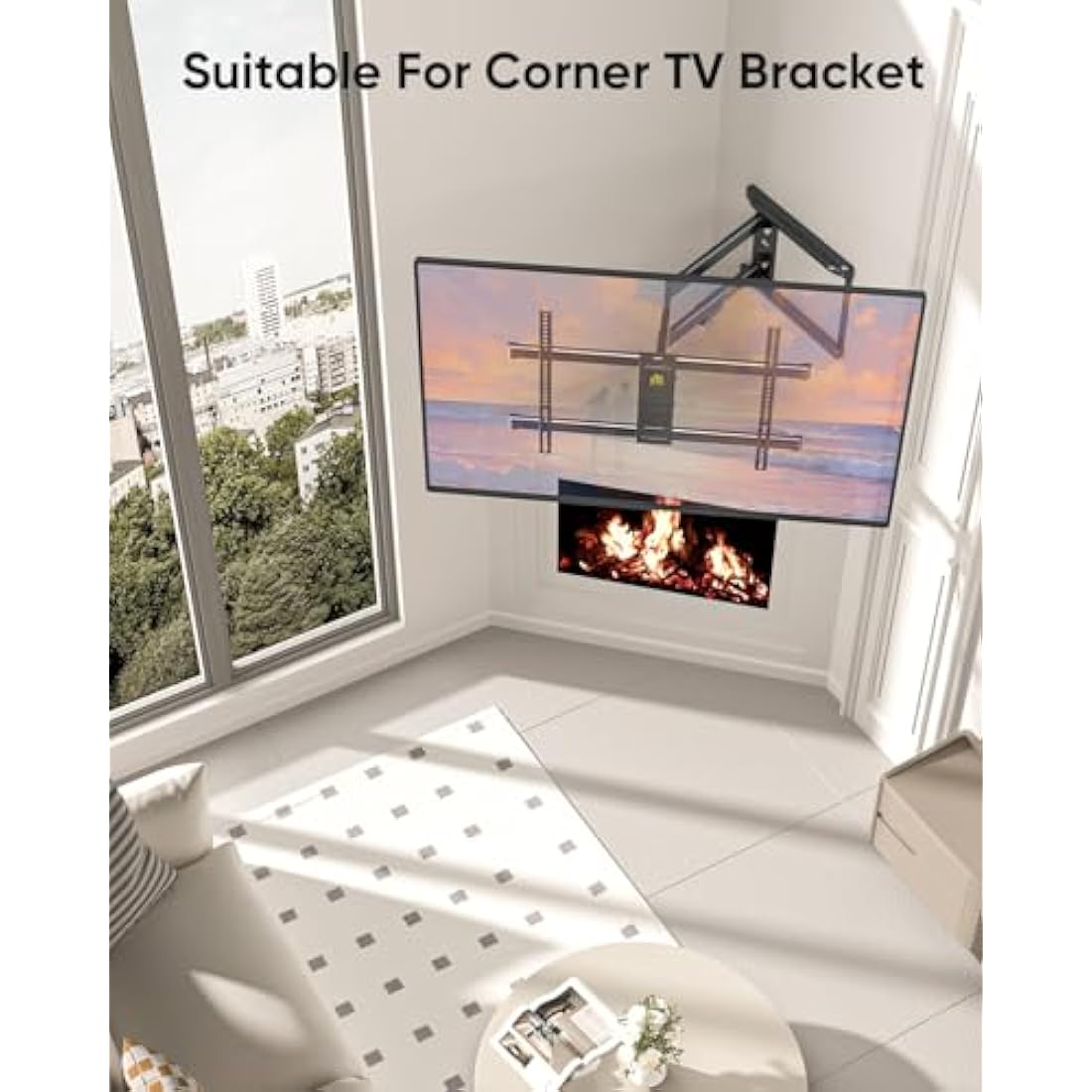 Forging Mount Long Reach TV Wall Bracket | Full Motion Corner Mount 37-75"