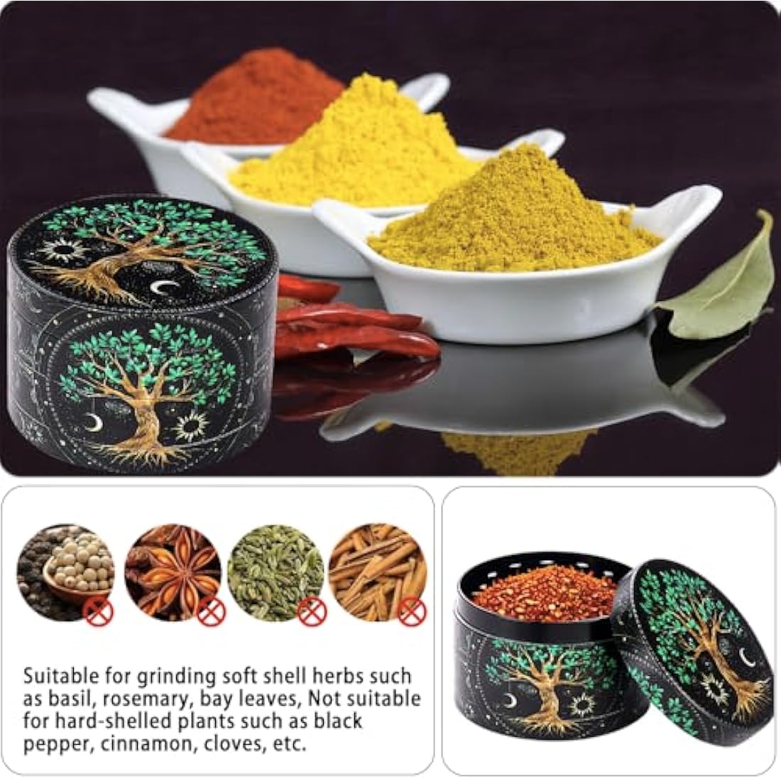 Bamboo Herb Grinder Set | 5-Piece Lockable Gift Box Kit